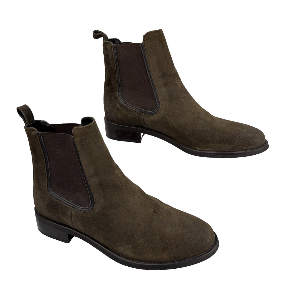 Thursday Boot Co Womens Duchess Chelsea Ankle Boots Size 9 Brown Nubuck Leather